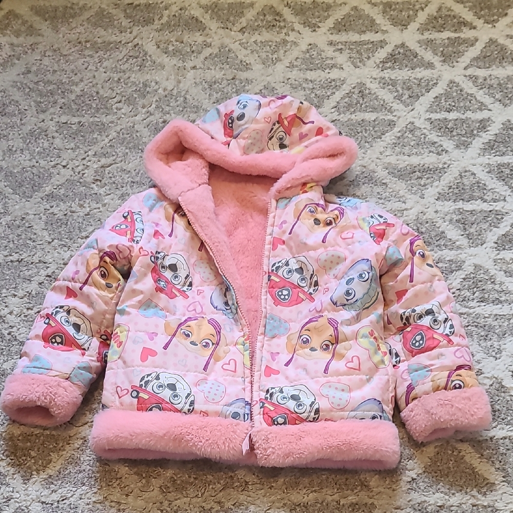 2 for $75 - Nickelodeon 4T Girls Paw Patrol Pink Reversible Fall/ Spring Jacket